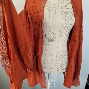 Free People rust kimono